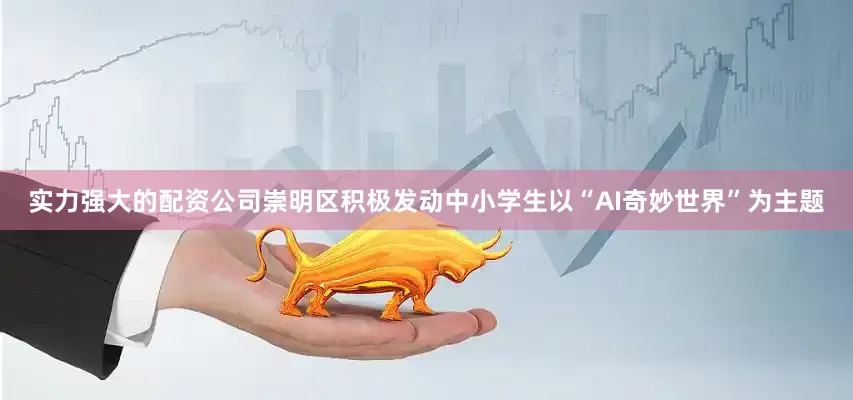 实力强大的配资公司崇明区积极发动中小学生以“AI奇妙世界”为主题