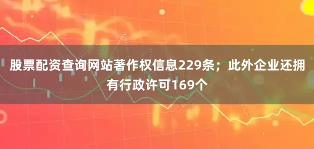 股票配资查询网站著作权信息229条；此外企业还拥有行政许可169个